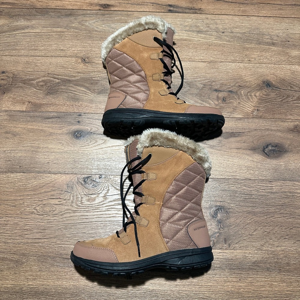 Columbia Brown Heavenly Omni-Heat Waterproof‎ Snow Boots Women 9.5 BL1581-288